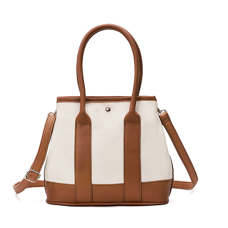 Women's Versatile Canvas Portable Stitching Fashion Bags