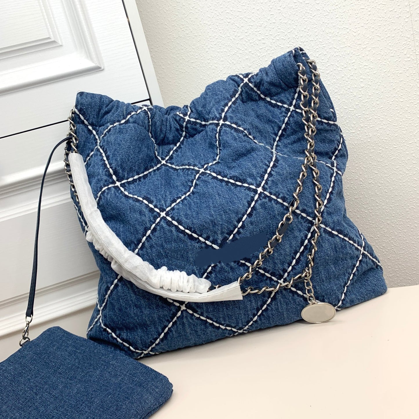 Women's Denim Garbage Shopping Chain Large Capacity Bags