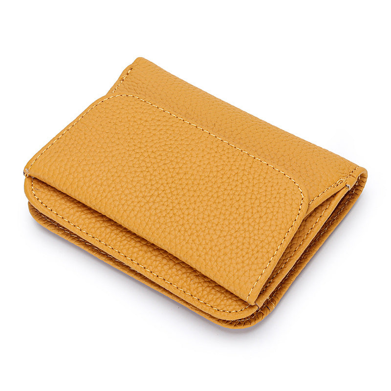 Women's Pure Cowhide Short Genuine Leather Purses