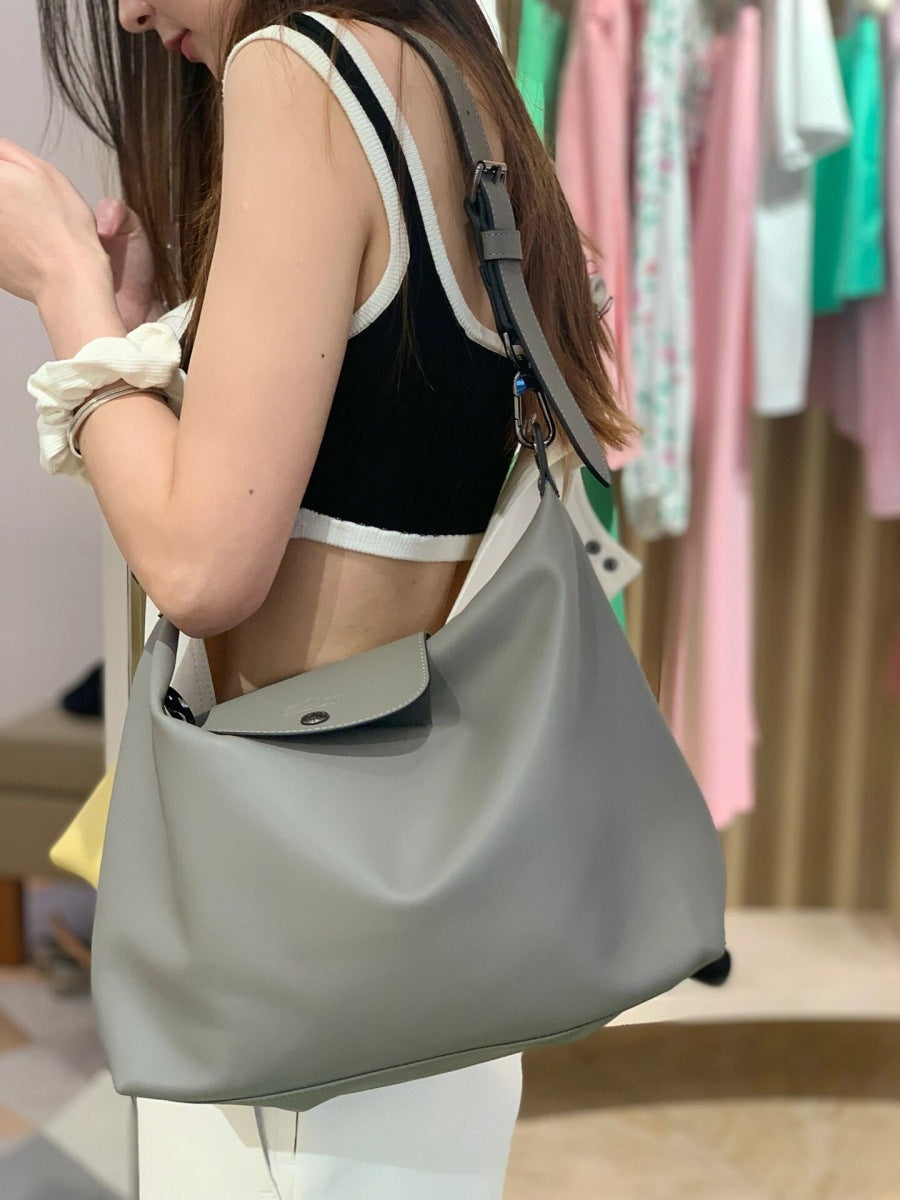 Women's French Dragon Underarm Elephant Gray Portable Tote Bags