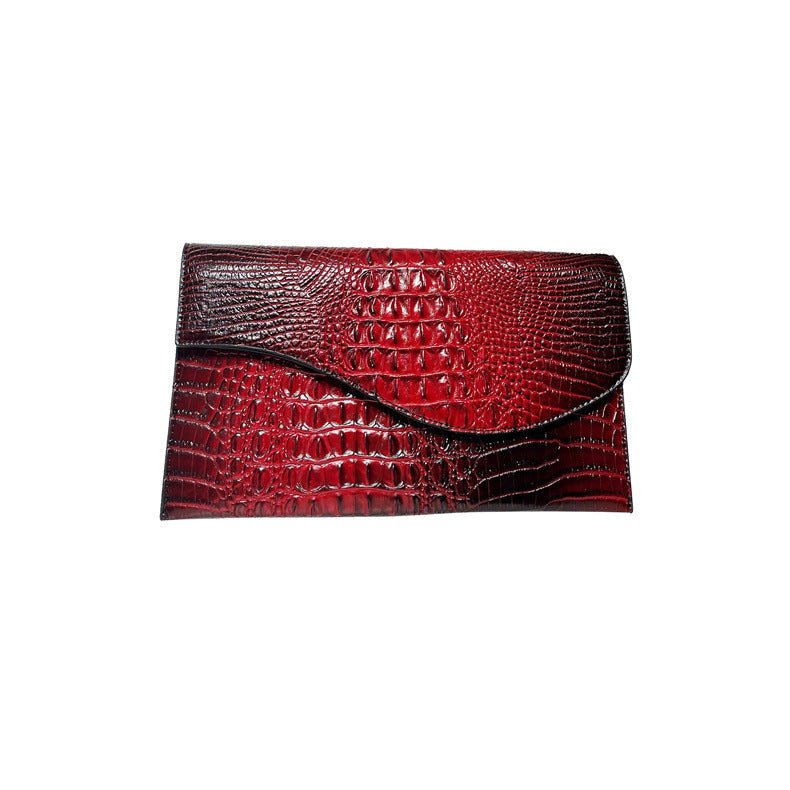 Women's Textured National Style Change Crocodile Pattern Women's Clutch