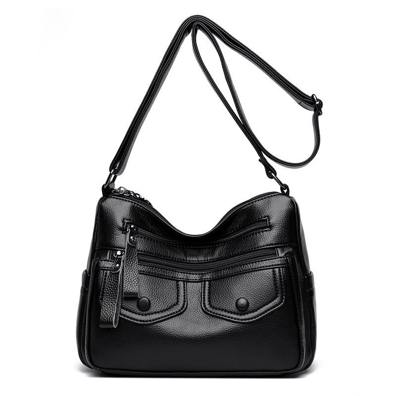 Women's Large Capacity Soft Leather Mother Versatile Women's Messenger Bag