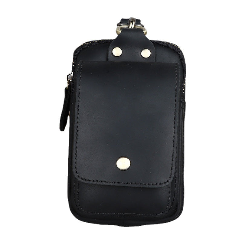 Men's Crazy Horse Leather Closed Toe Layer Vintage Genuine Bags