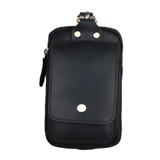 Men's Crazy Horse Leather Closed Toe Layer Vintage Genuine Bags