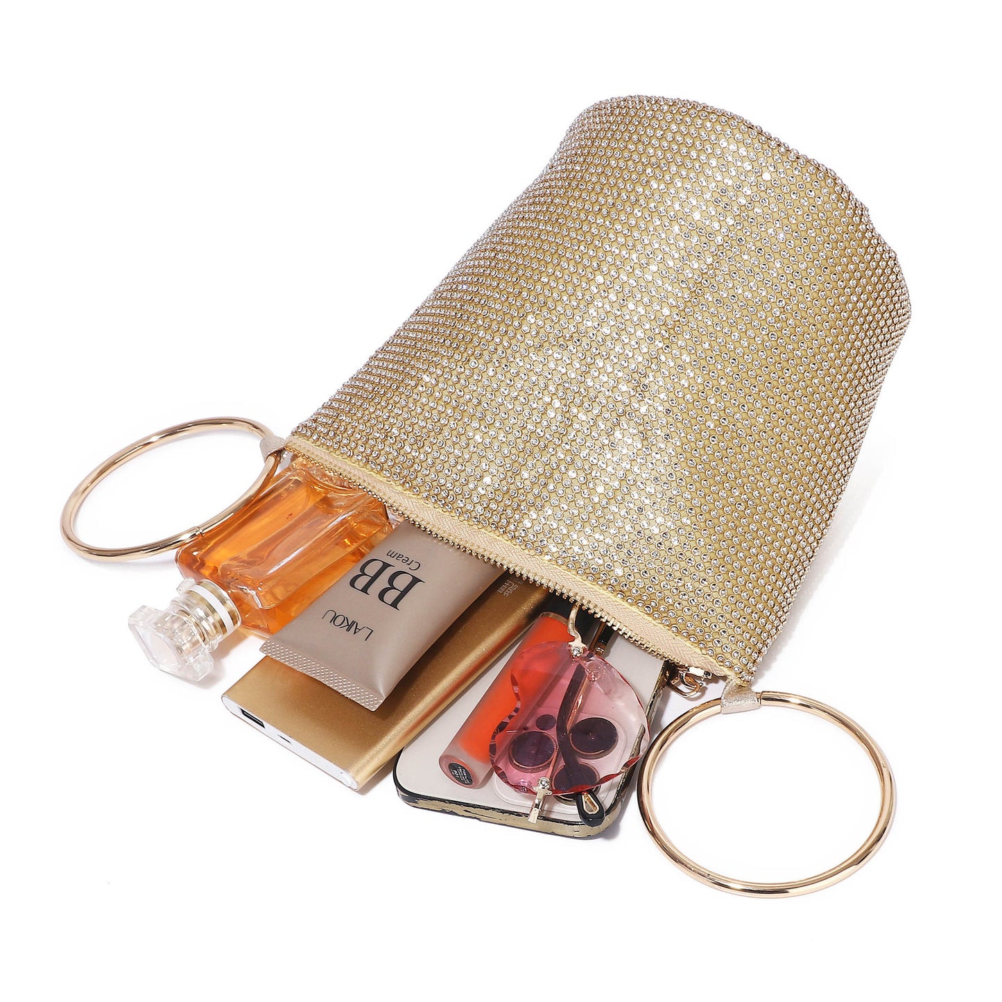 Full Diamond Portable Vegetable Basket Rhinestone Fashion Dinner Bag