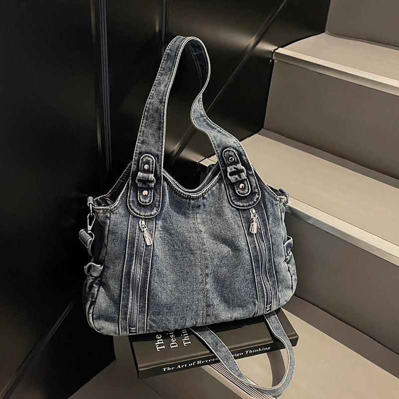 Denim Female Commuter Retro Class Western Women's Shoulder Bag