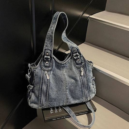 Denim Female Commuter Retro Class Western Women's Shoulder Bag
