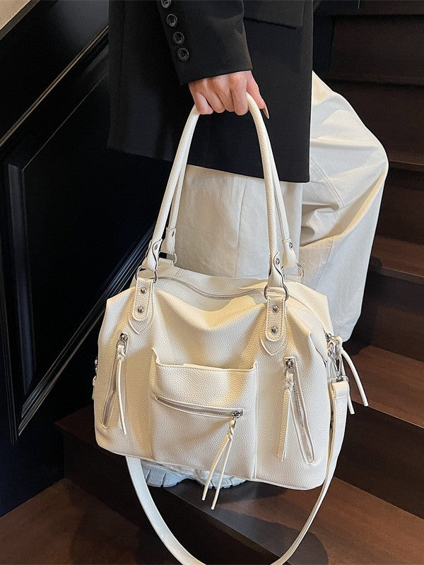 Large Capacity Retro Old Soft Leather Tote Bags