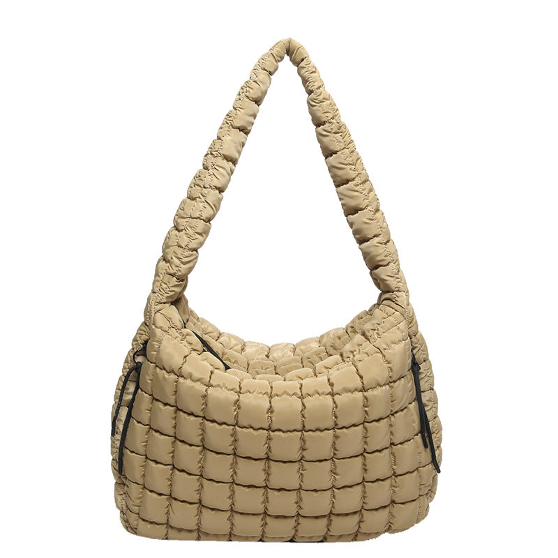 Women's Pleated Cloud Large Capacity Down Cotton Bags