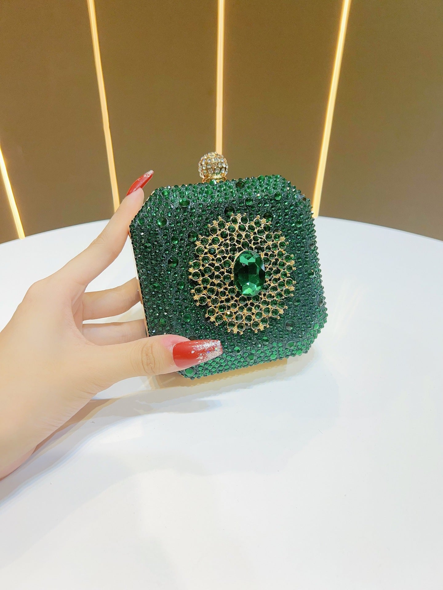 Women's Rhinestone High Sense Drill Decoration Fashion Personality Mini Dinner Bag