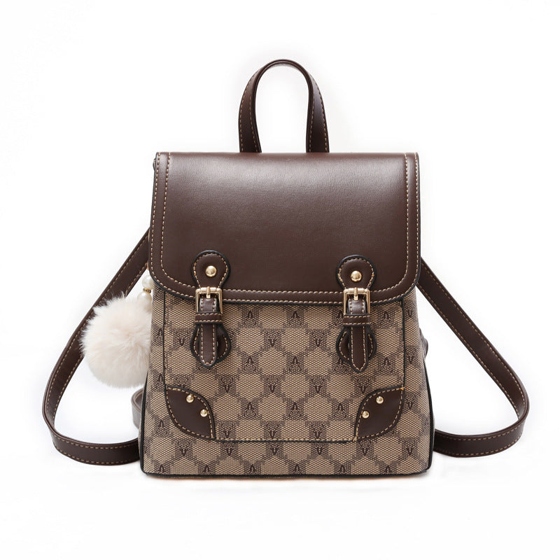 Comfortable Women's Fashion Leather Large Capacity Leisure Backpack