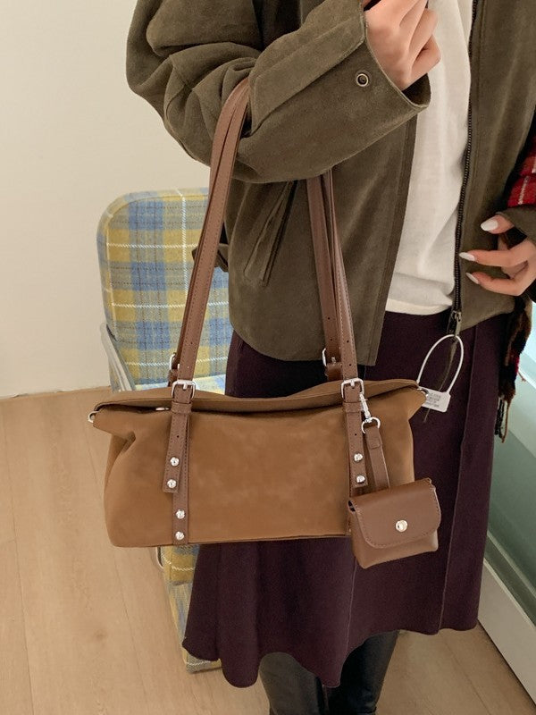 Women's Simple Retro Frosted Fashion Underarm Baguette Bags