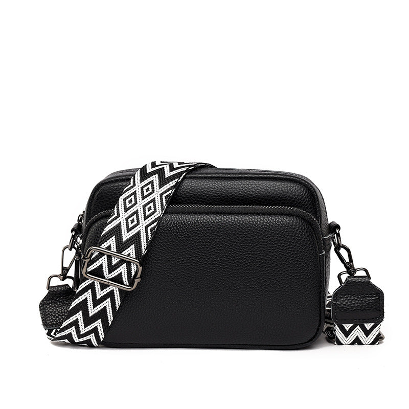 Women's Solid Color Lychee Pattern Simple Shoulder Bags