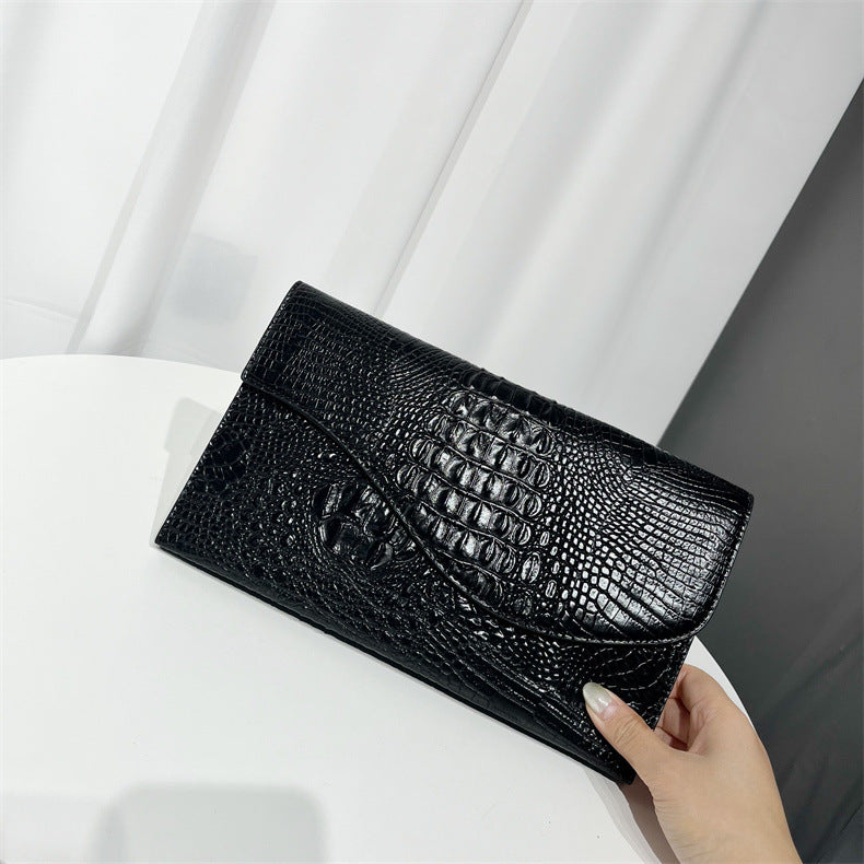 Women's Textured National Style Change Crocodile Pattern Women's Clutch