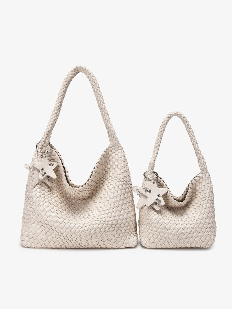 Women's Woven Fashion Large Capacity Pendant Tote Bags