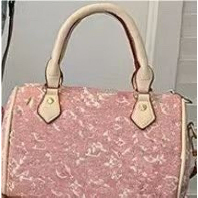High-quality Donkey's Versatile Vintage Printed Boston Handbags
