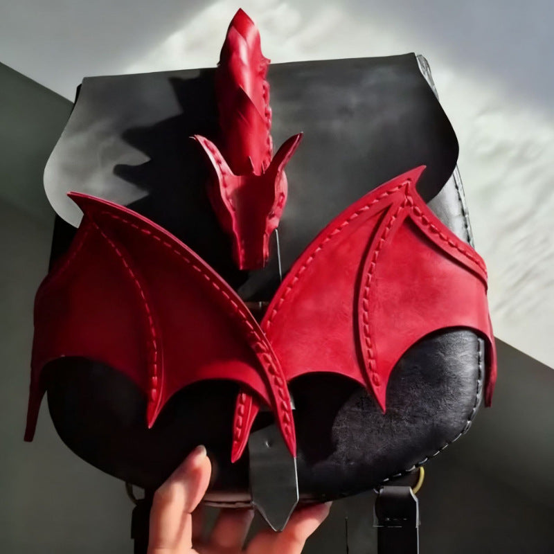 Dragon Color Contrast Patchwork Halloween Cartoon Bat Large Bags