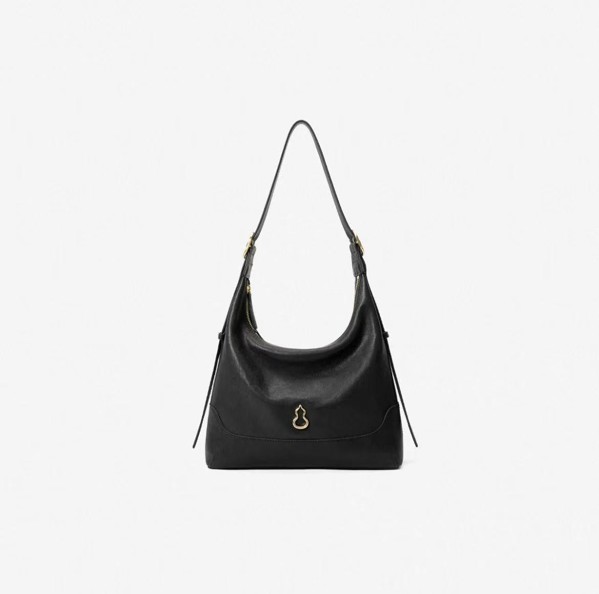 Half Slope Layer Cowhide Underarm High Quality Women's Shoulder Bag