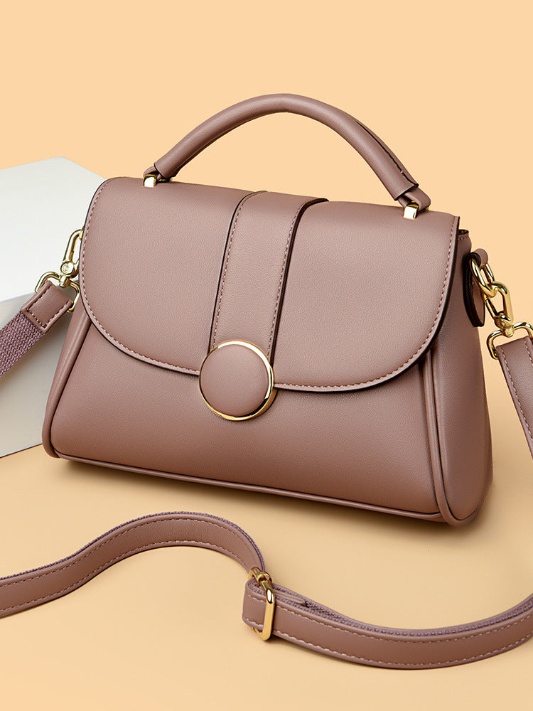 Women's Cheap Selling Magnetic Snap Box Simple Leather Bags