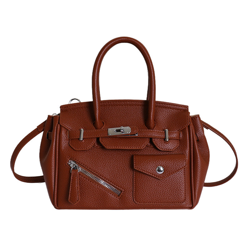 Kelly Retro Easy Matching Fashion Color Contrast Large Capacity Women's Messenger Bag