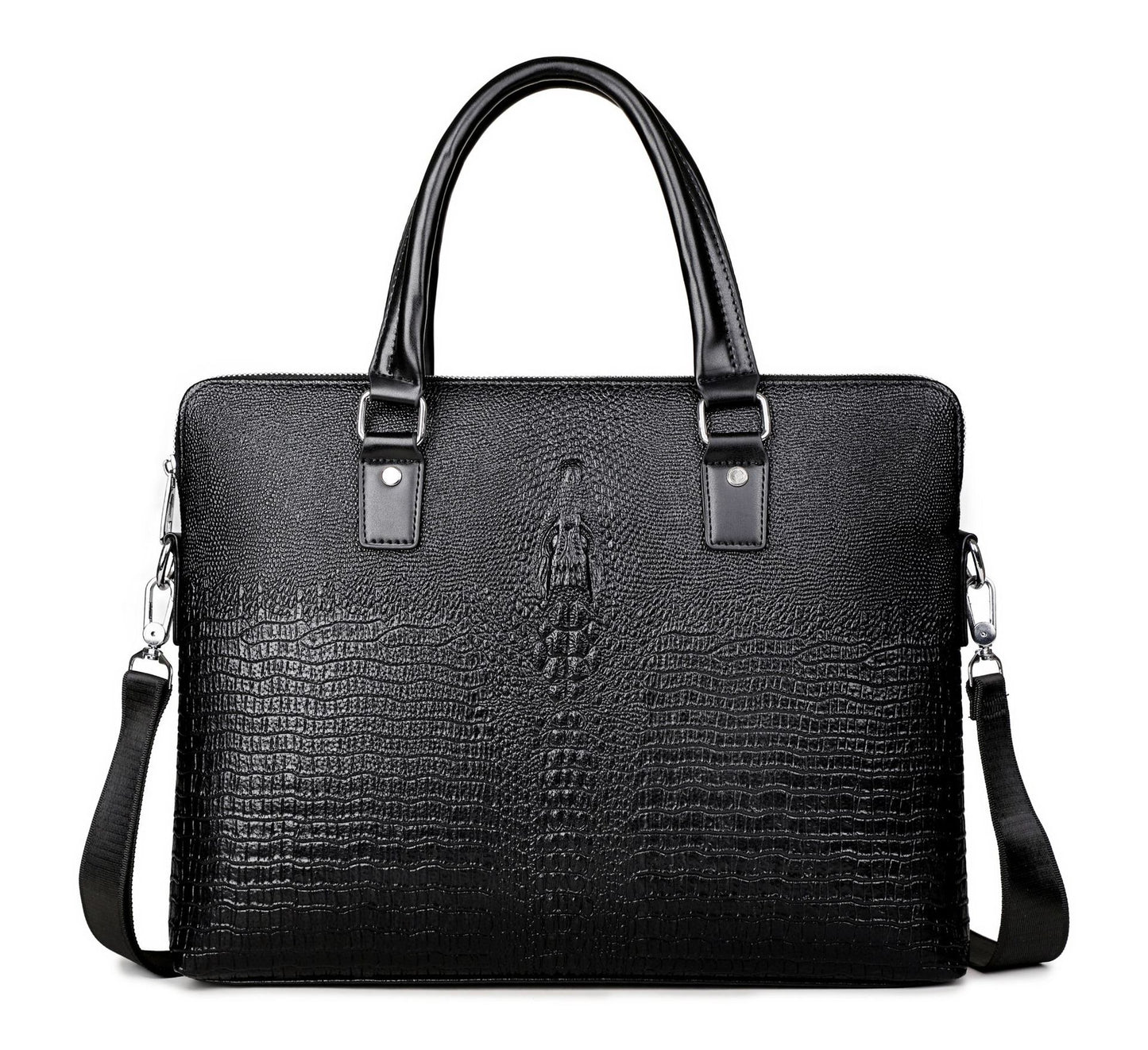 Men's Business Fashion Conference Crocodile Pattern Leather Men's Briefcases