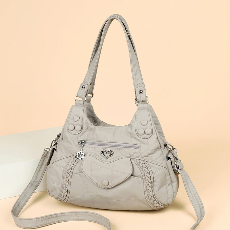 Women's Mom Large Capacity Soft Leather Fashion Shoulder Bags