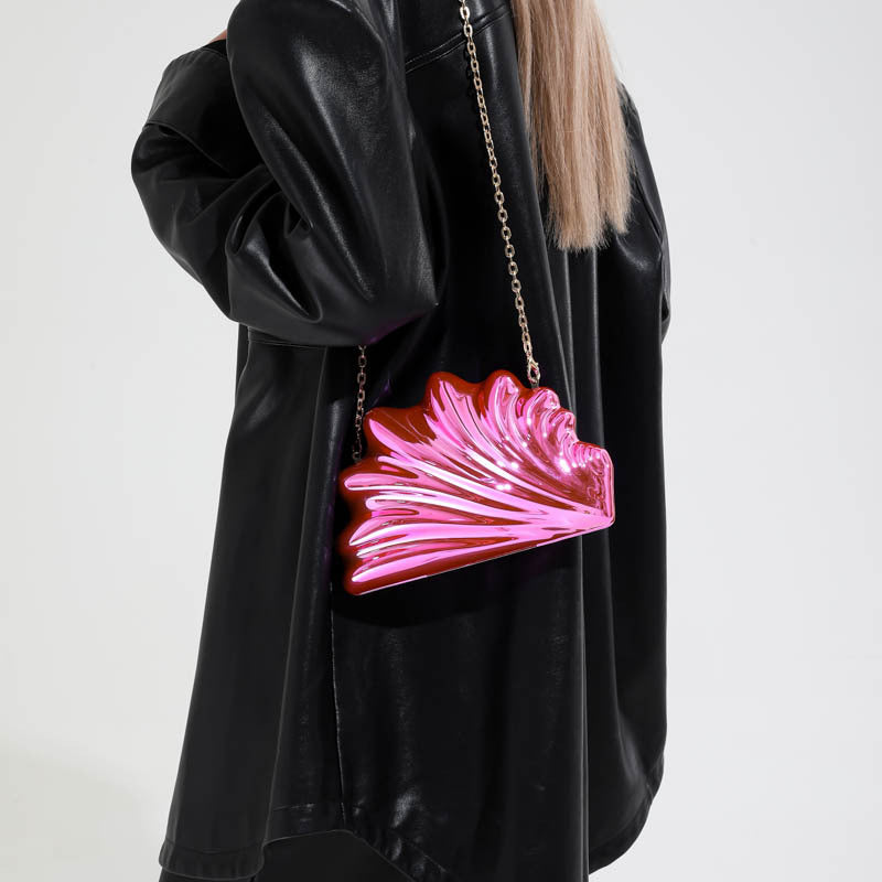 Acrylic Wings Shell Irregular Box Change Hand Dinner Bag