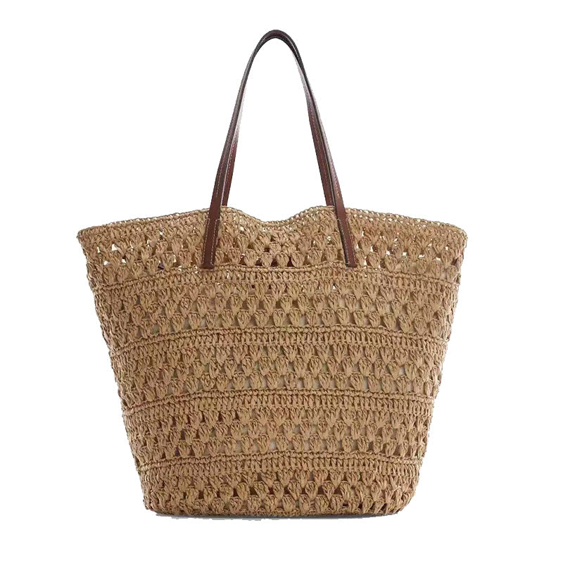 Source Big Retro Straw Woven Summer Seaside Women's Shoulder Bag