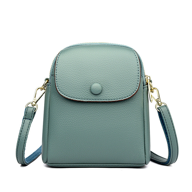 Women's Mobile Trendy Fashion Simple Genuine Leather Shoulder Bags