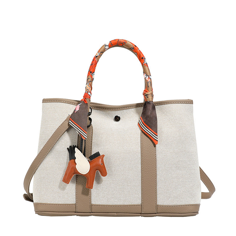 Women's Fashion Canvas Pegasus Ornaments Large Capacity Women's Shoulder Bag