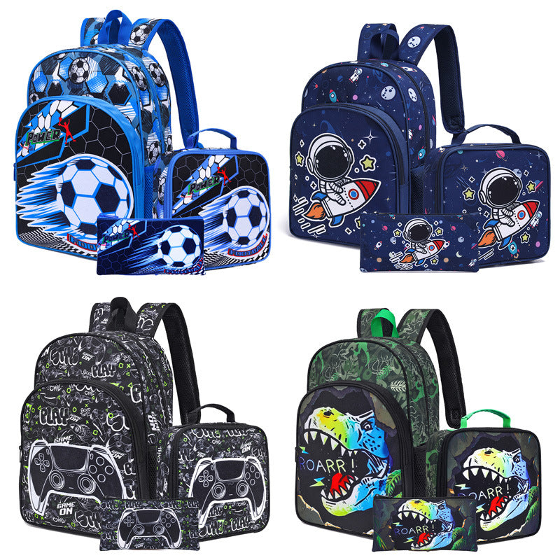 Popular Stylish Attractive Football Three-piece Cute Primary School Bag