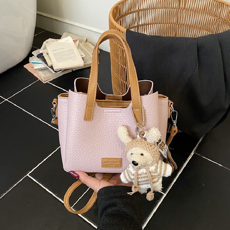 Women's Simple Contrast Color Fashion Trend Large Women's Shoulder Bag