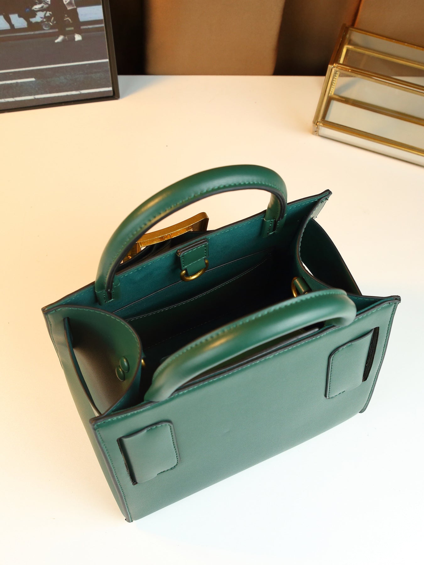 Women's Fashion Minority Design High-grade Solid Color Portable Small Square Bags