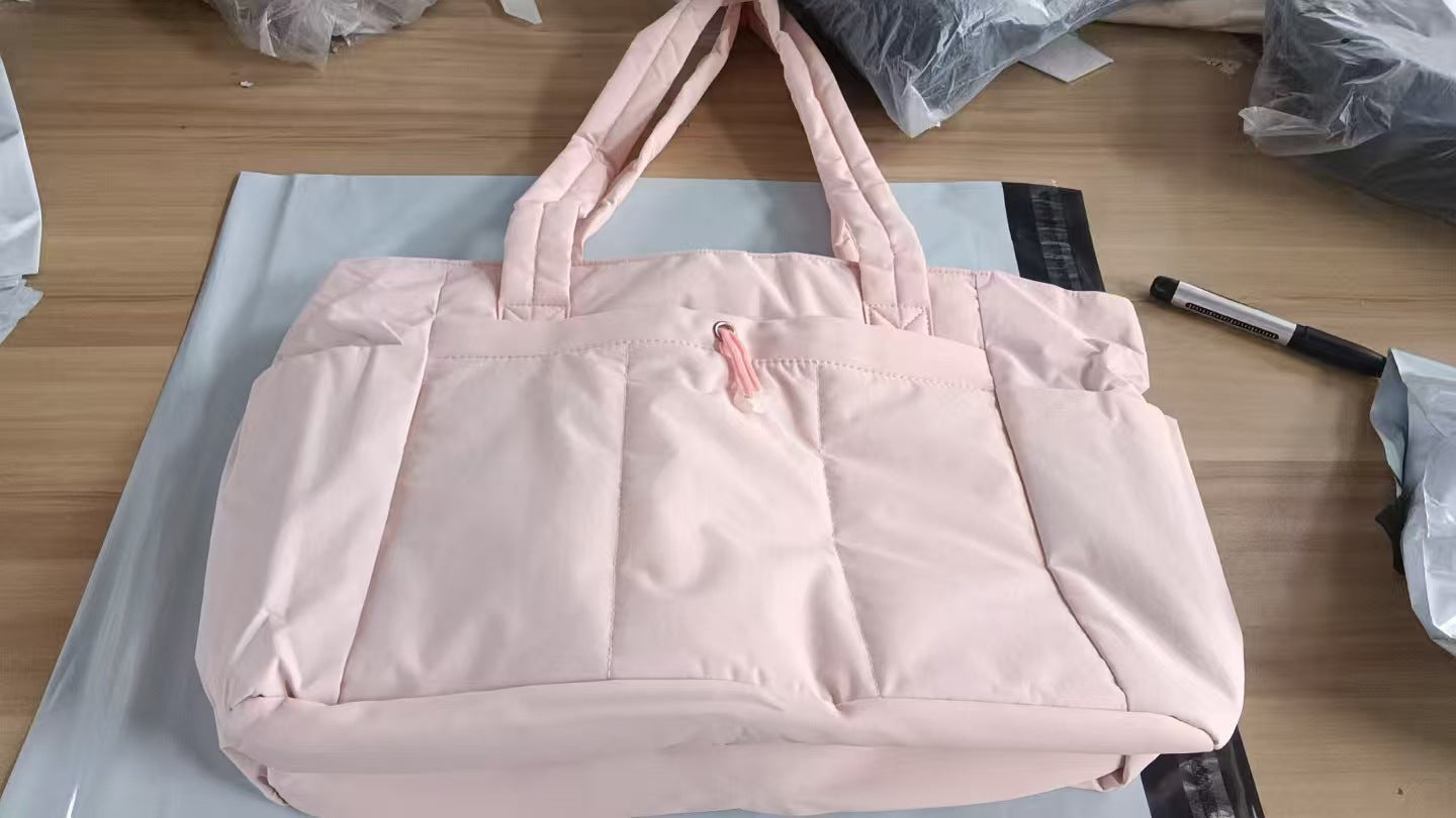 Casual Classy Women's Lightweight Portable Quilted Tote Bag