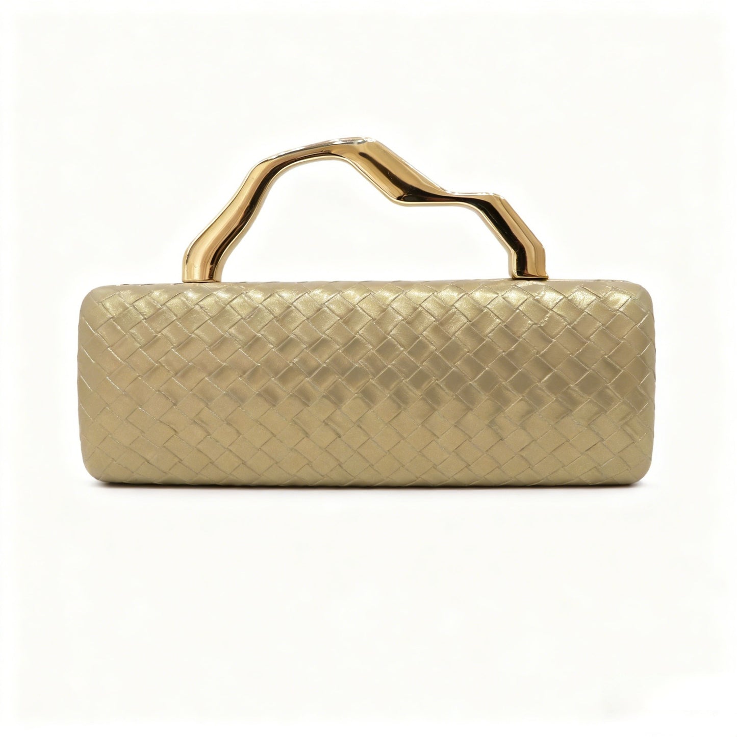Gold Woven Clutch Affordable Luxury Fashion Women's Handbag