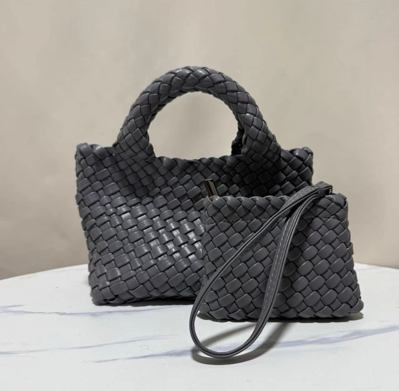 Women's Trendy Chain Mother Hand-woven Vegetable Basket Women's Handbag