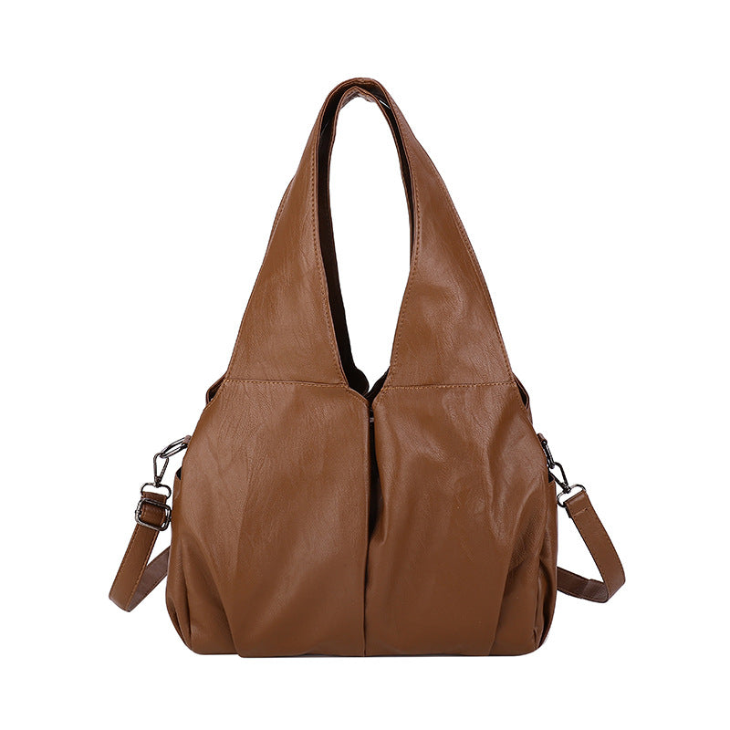 Women's Large Capacity Soft Surface Retro Tote Bag