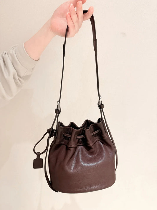 Charming Women's Niche Drawstring Commute Pouch Women's Messenger Bag