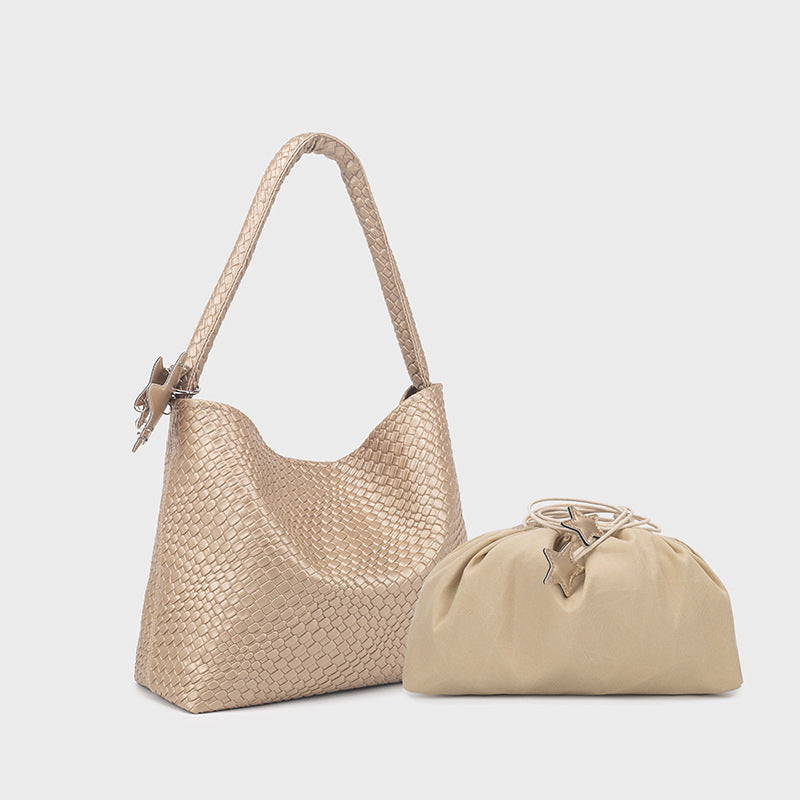 Woven Mother Niche High-grade Light Luxury Female Large Bags