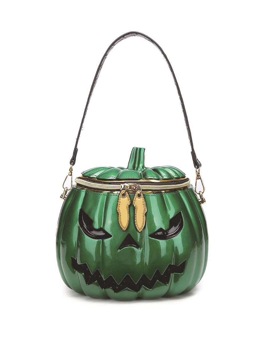 Slouchy Women's Halloween Simulation Pumpkin Portable Women's Messenger Bag