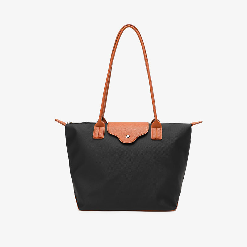Women's Korean Style Contrast Color Preppy Large Capacity Women's Shoulder Bag