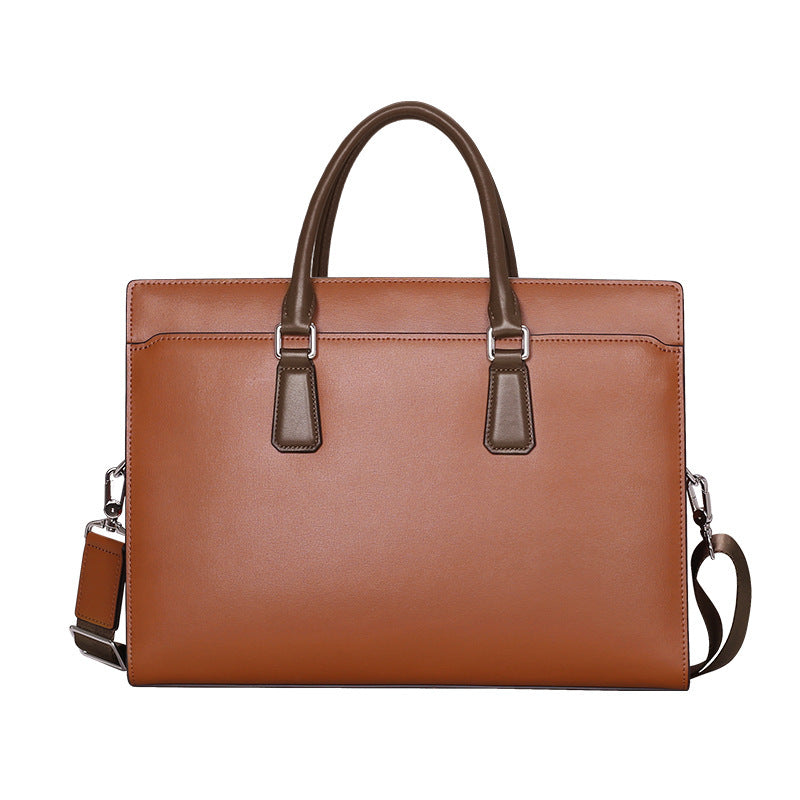 Men's Leather Password Computer First Layer Cowhide Handbags