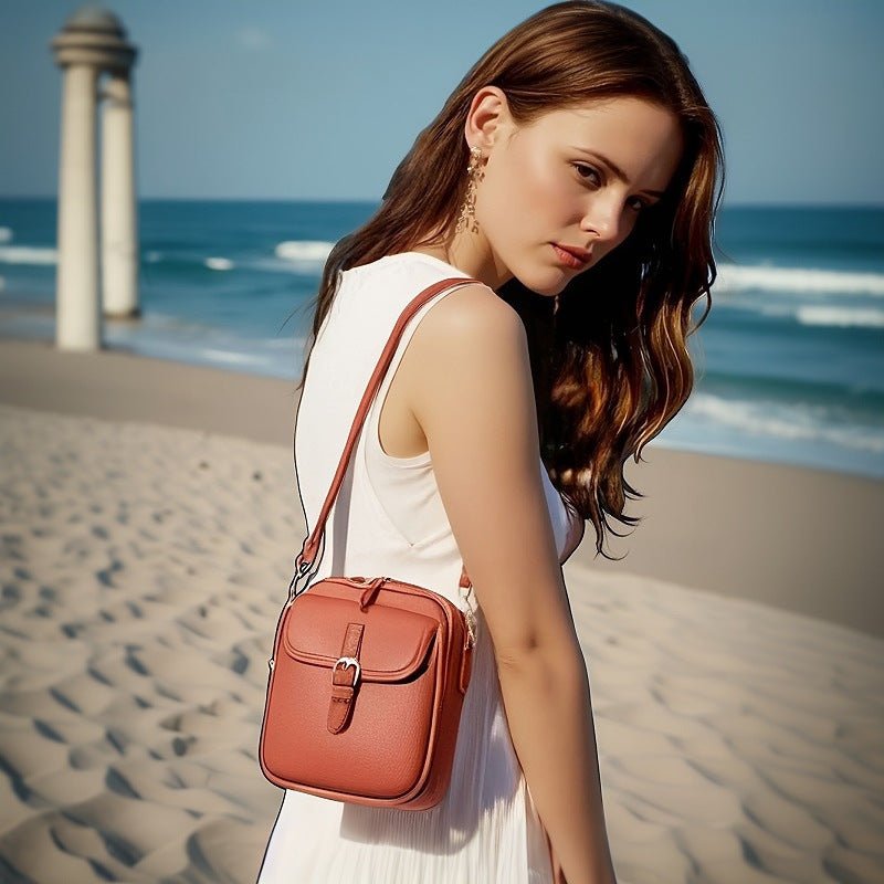 Beautiful Durable Leather Retro Clutch Mobile Women's Shoulder Bag