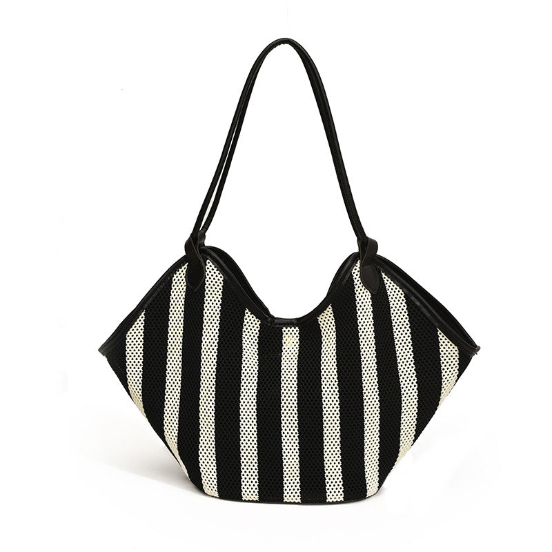 Large Capacity Female Summer Striped College Class Bags
