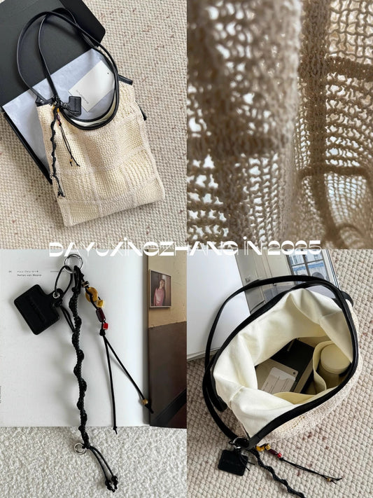 Food Family Name Zhang Homemade Summer Vacation Series Crocheted Mesh Bags