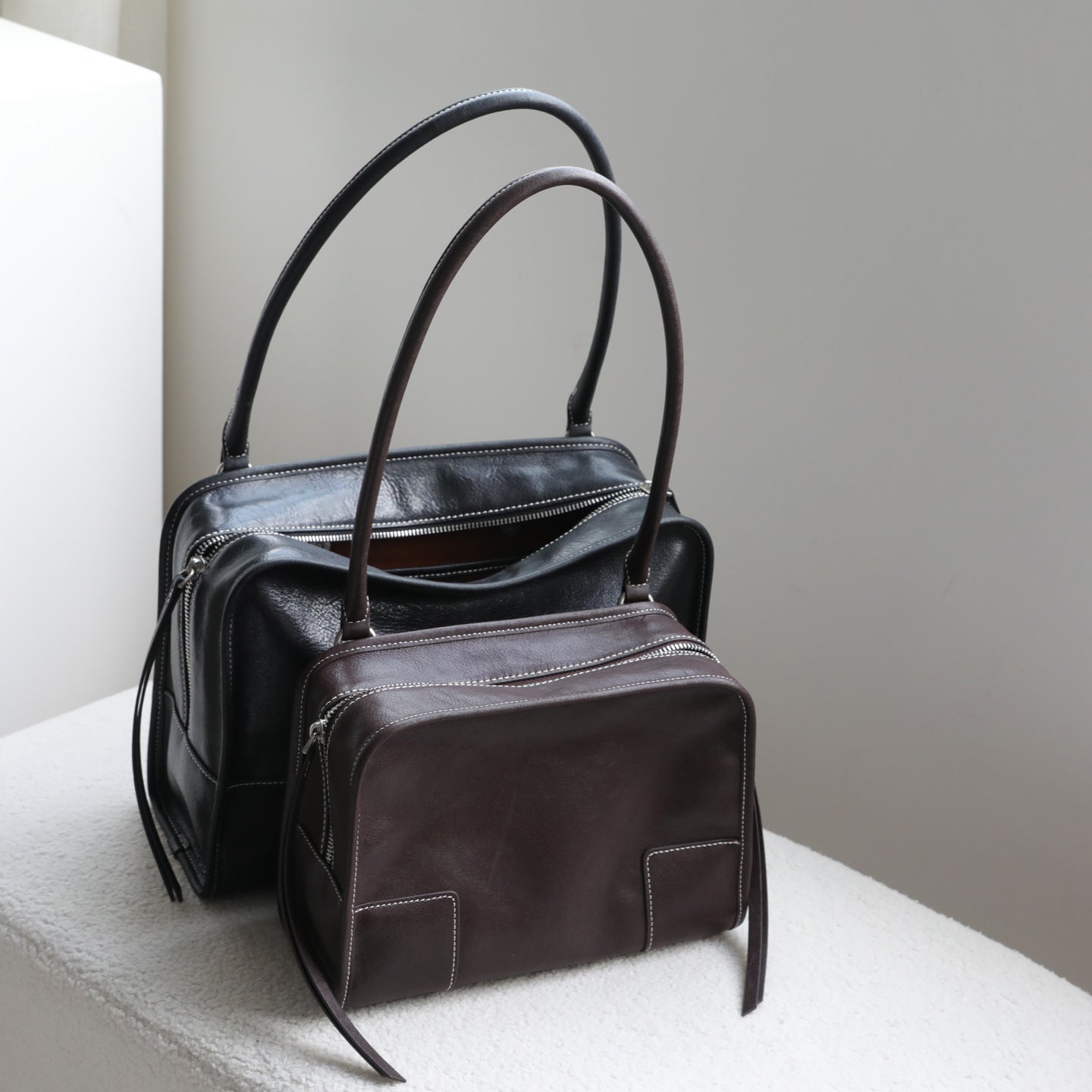 Women's Capacity Vegetable Tanning Leather Underarm Relaxed Lazy Women's Shoulder Bag