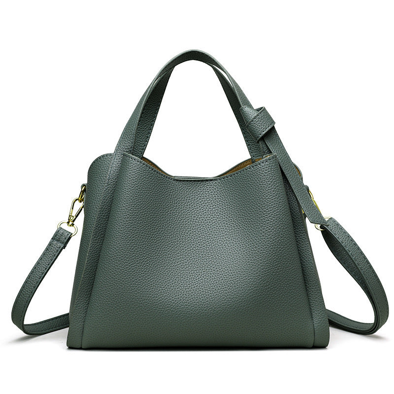 Women's Soft Leather Vegetable Basket High-grade Elegant Shoulder Bags