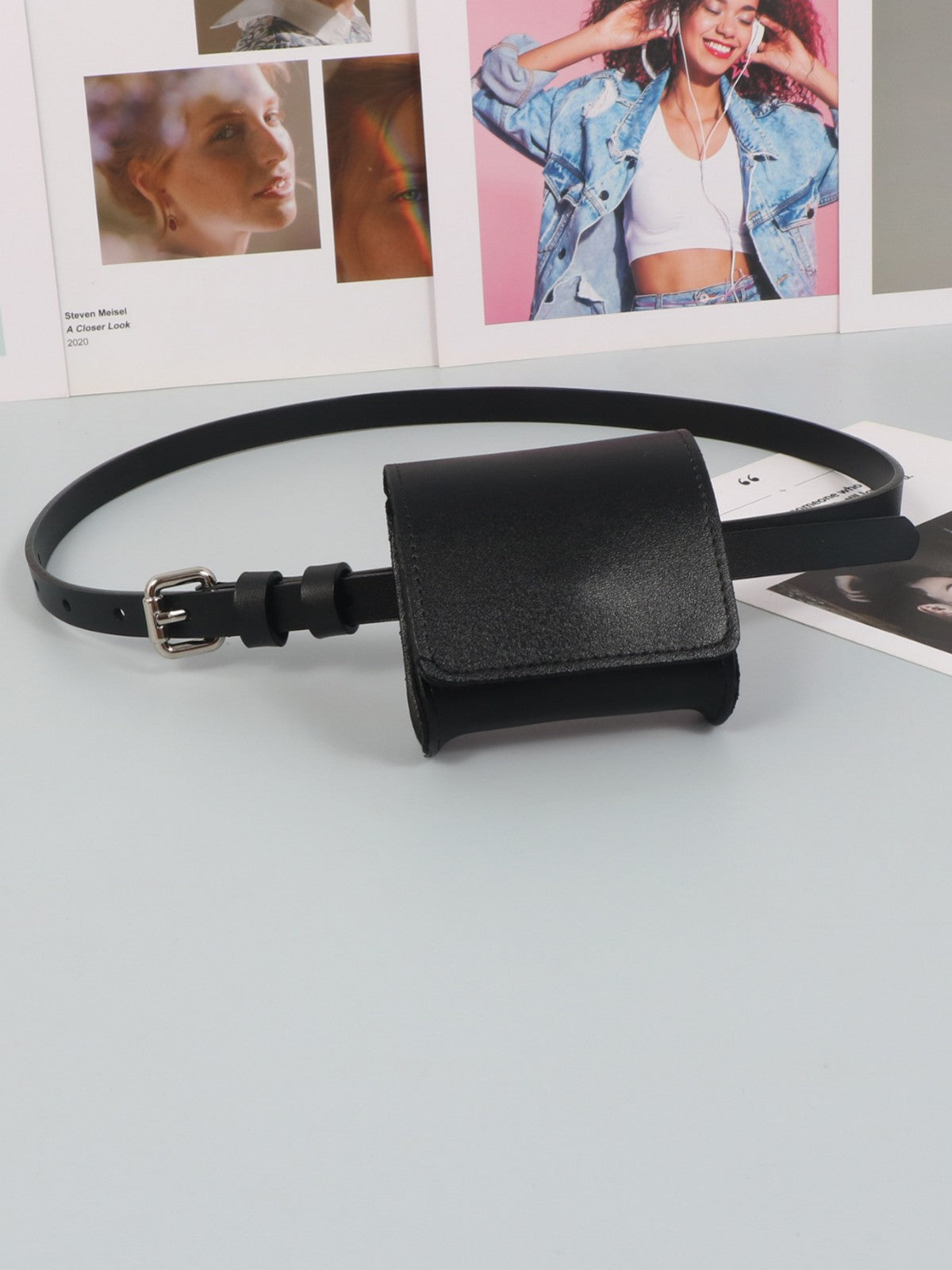 Leather Popular Steamed Bun With Can Hold Earphone Women's Chest Bag, Fanny Pack