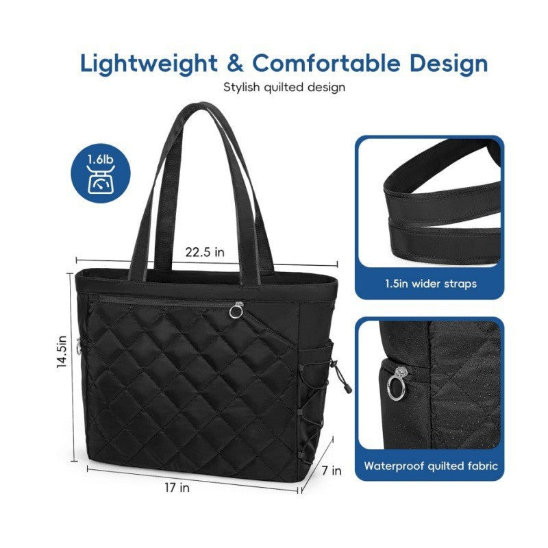 Women's & Men's Tennis Strap Shoe Compartment Oversized Quilted Waterproof Women's Handbag