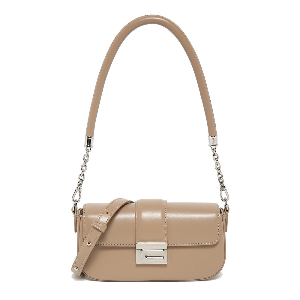 Women's High-grade Niche Harmonica Chain French Stick Women's Shoulder Bag